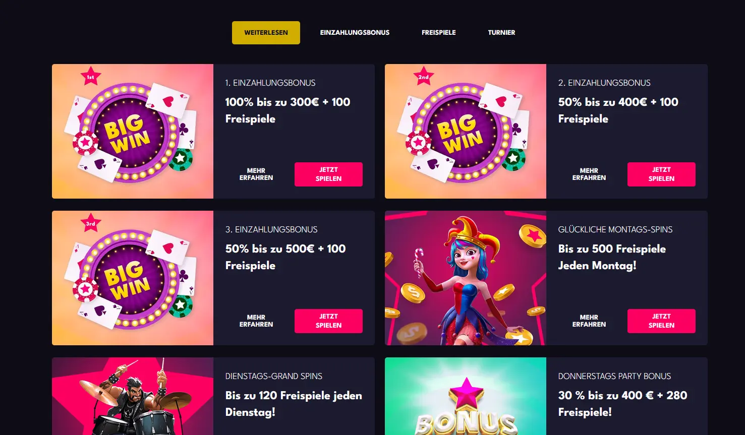 AllStarz Casino Bonus – Willkommenspaket bis 1.200 € und 300 Freispiele