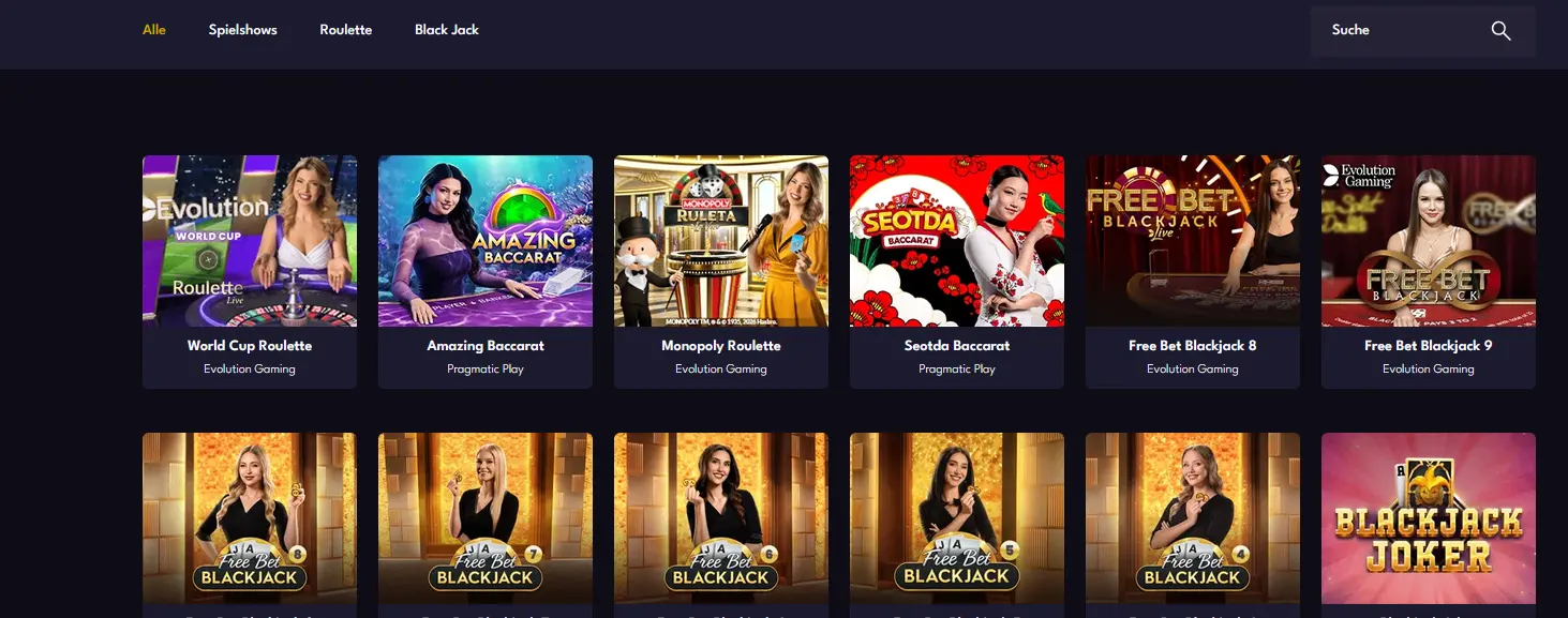 AllStarz Live Casino – Evolution Blackjack und Roulette auf dem Smartphone